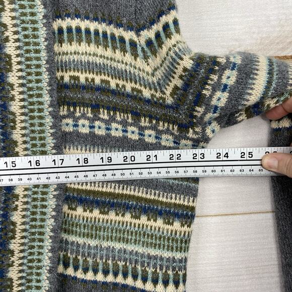 Christopher & Banks Open Cardigan Sweater Womens XL Gray Stripe Long Cozy Soft - Picture 7 of 9